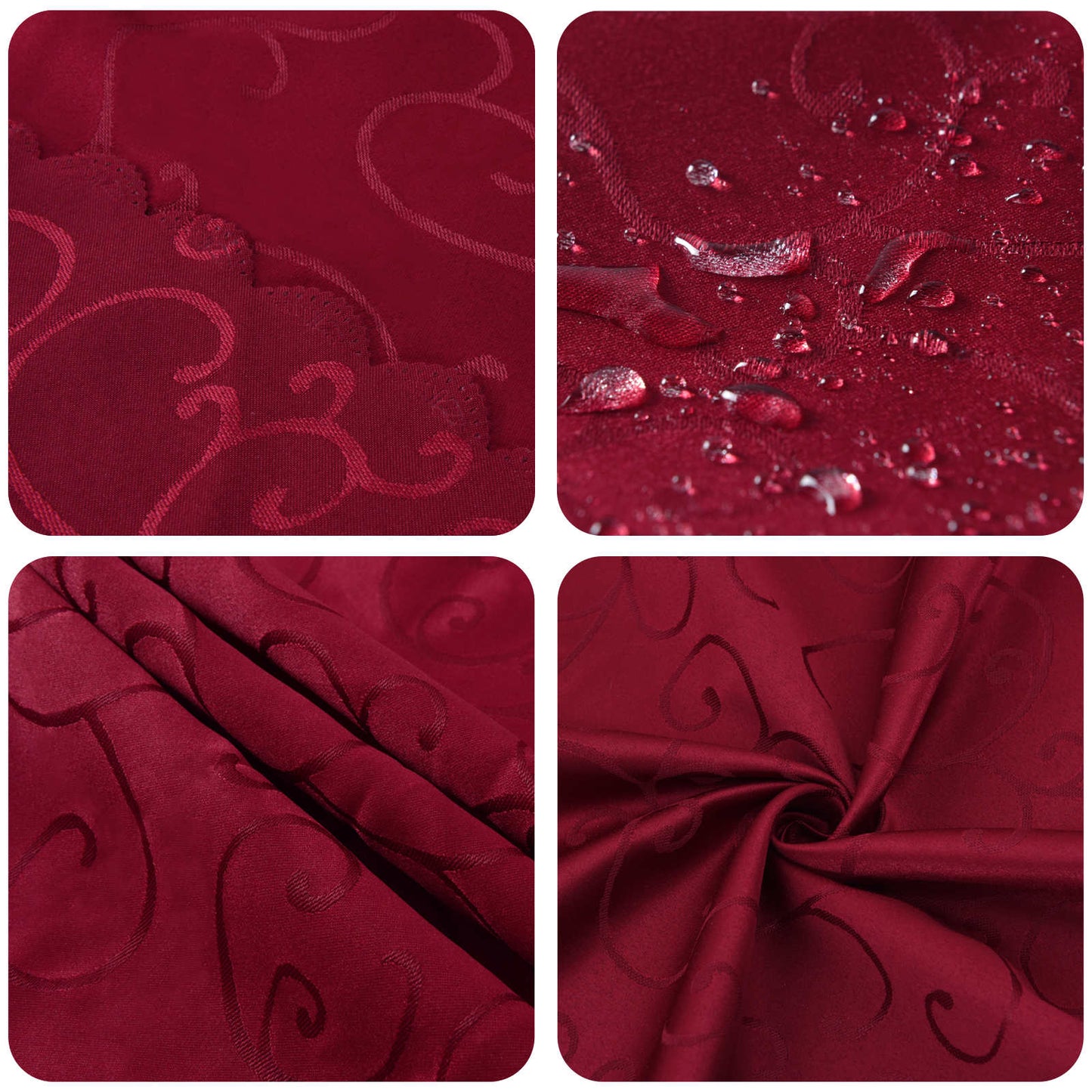 Table Cloth 5 pcs Oval Wine Red 130 x 180 cm