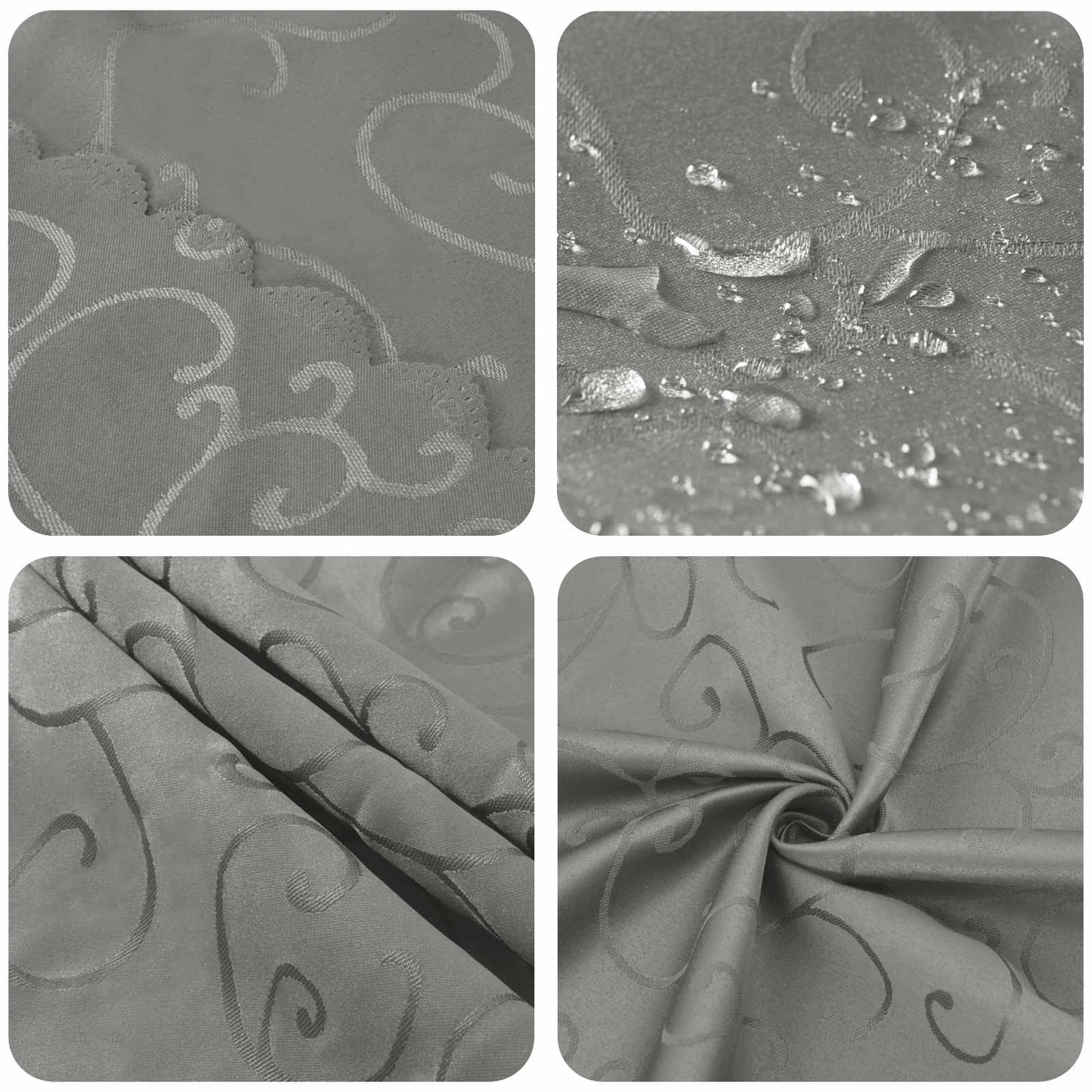 Table Cloth 5 pcs Oval Light Grey 130 x 220 cm