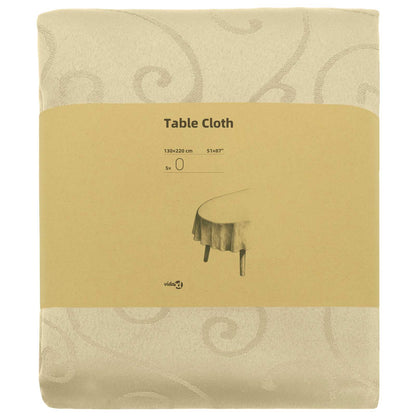 Table Cloth 5 pcs Oval Cream White 130 x 220 cm