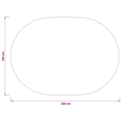 Table Cloth 5 pcs Oval White 130 x 220 cm