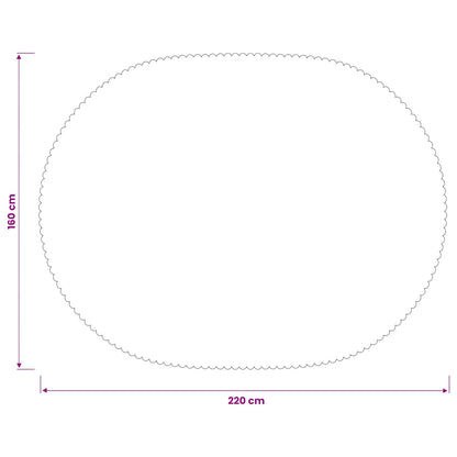 Table Cloth 5 pcs Oval Cream White 160 x 220 cm