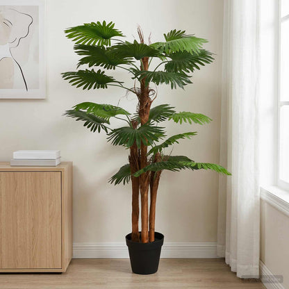 Artificial Fan Palm Tree Green 60 x 25 x 170 cm