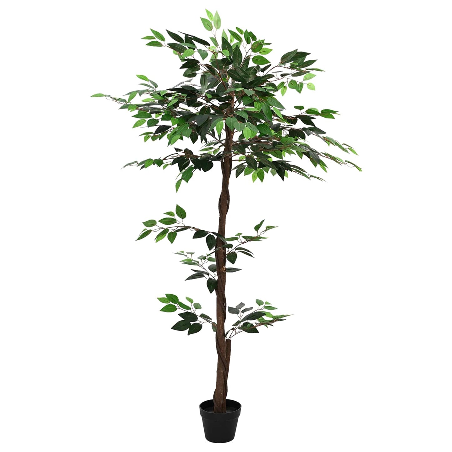 Artificial Ficus Plant Green 85 x 18 x 160 cm Fabric and Wood
