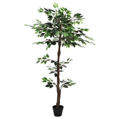 Artificial Ficus Plant Green 85 x 18 x 160 cm Fabric and Wood