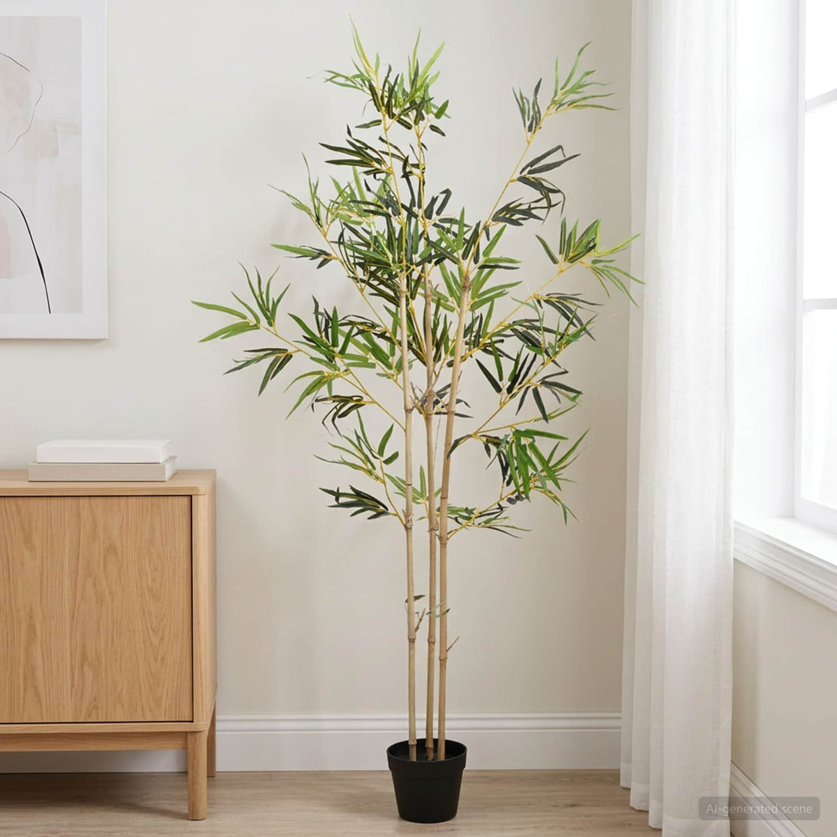 Artificial Bambo Tree Green 55 x 16 x 150 cm Fabric and Bamboo