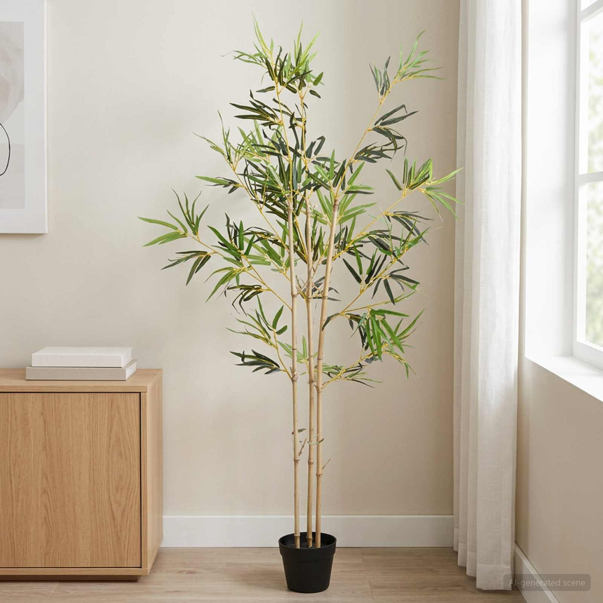 Artificial Bambo Tree Green 55 x 16 x 150 cm Fabric and Bamboo