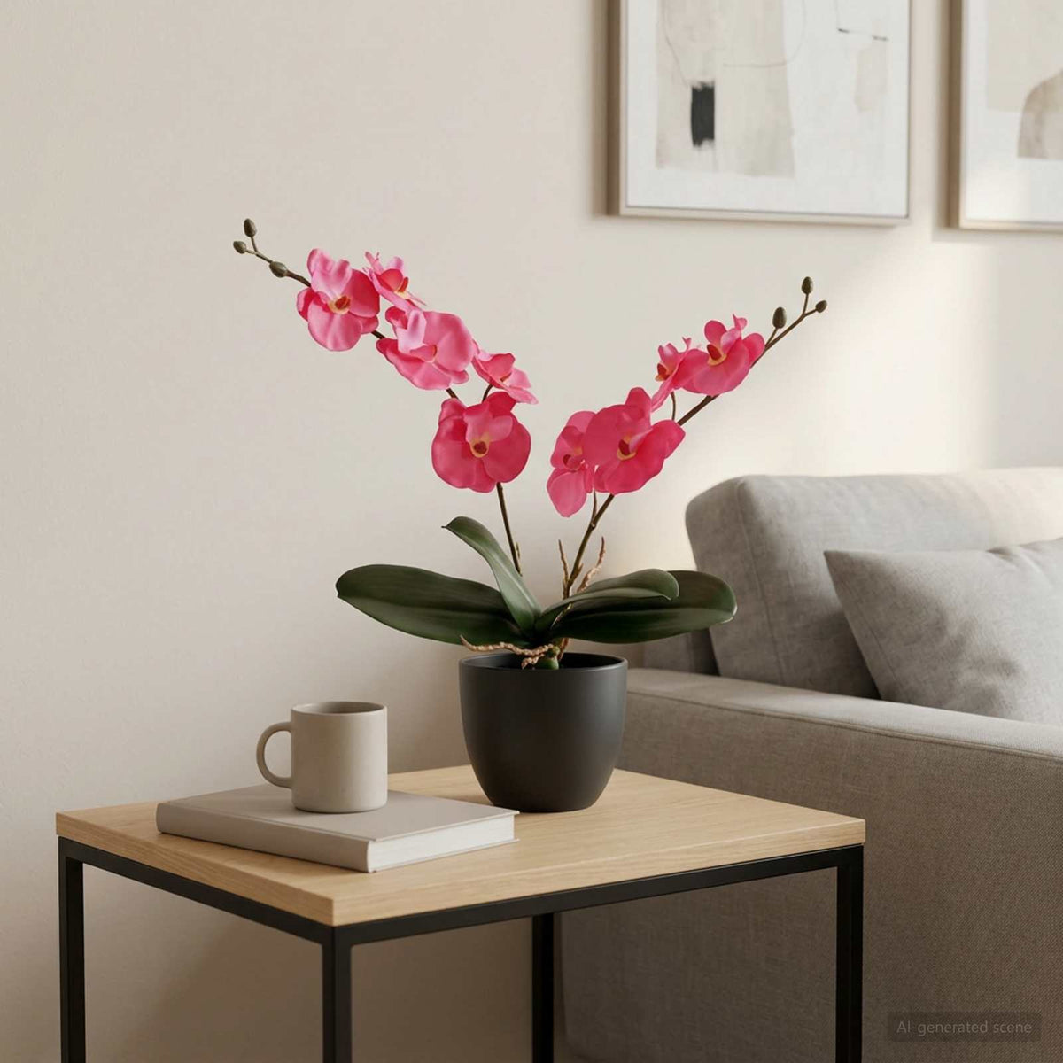 Artificial Orchid Plant Red 36 x 10 x 30 cm Fabric, PE and PEVA