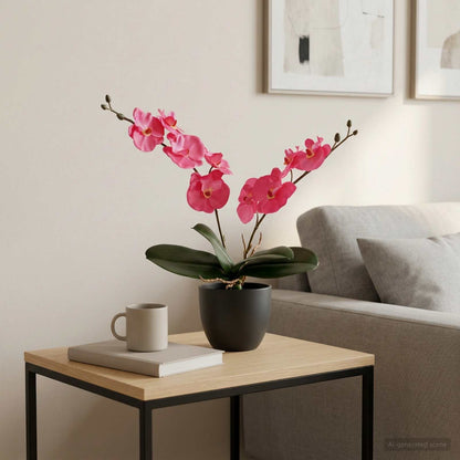 Artificial Orchid Plant Red 36 x 10 x 30 cm Fabric, PE and PEVA