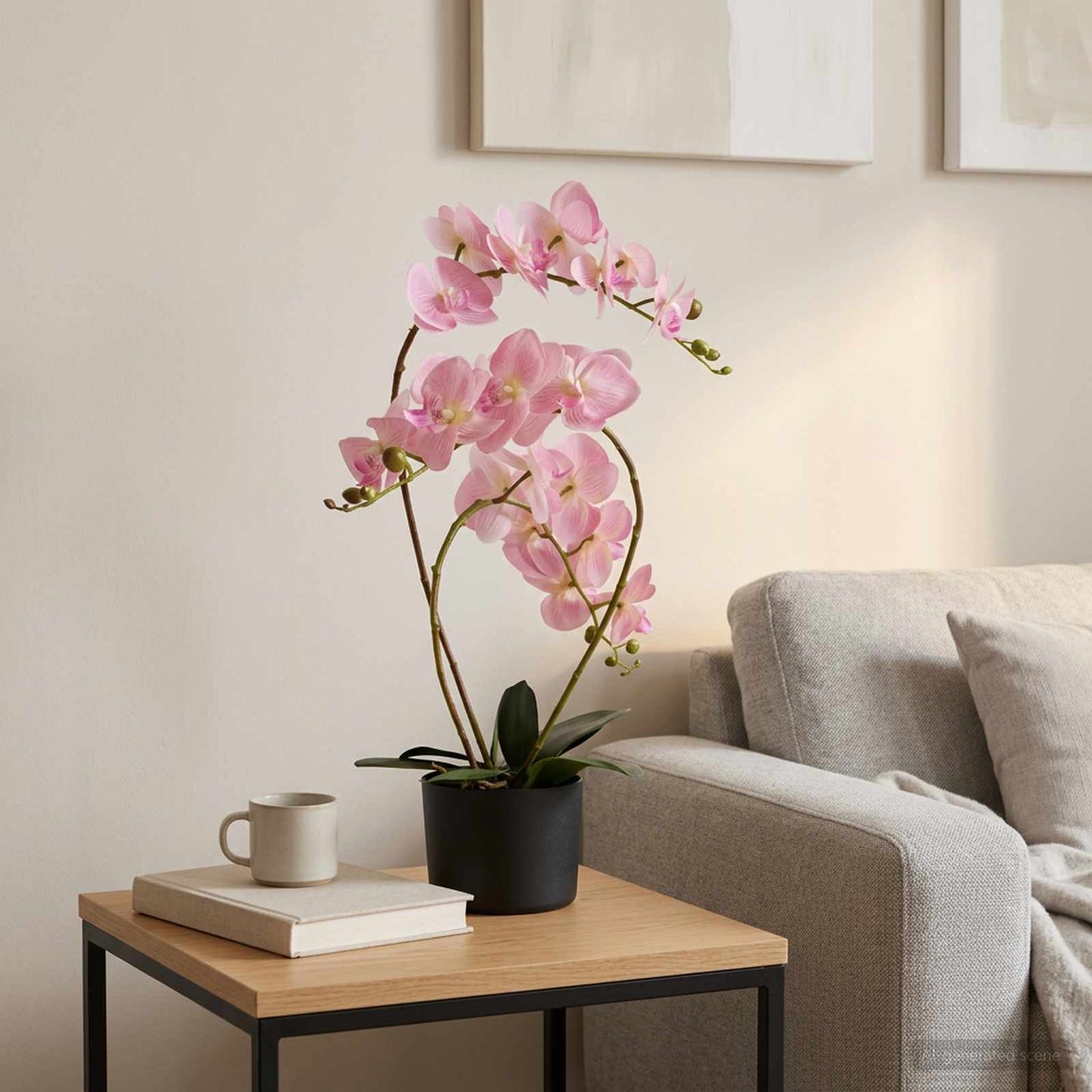 Artificial Orchid Plant with Pot Pink 45 x 15 x 65 cm