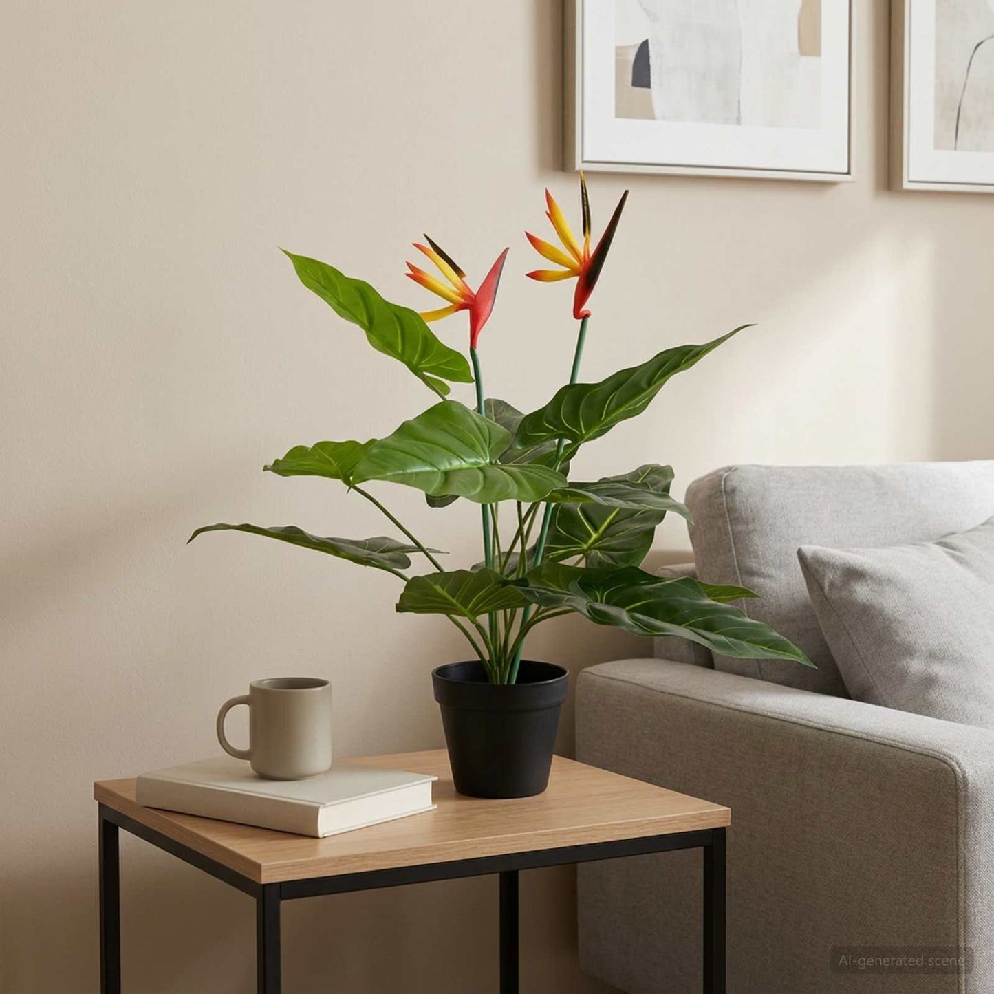 Artificial Strelitzia Plant Green 65 x 13 x 55 cm