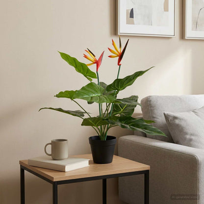 Artificial Strelitzia Plant Green 65 x 13 x 55 cm