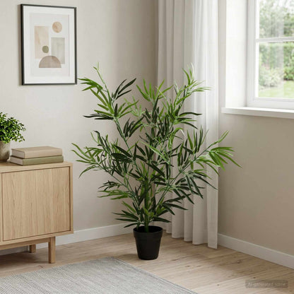 Artificial Bambo Tree Green 90 x 14 x 80 cm Fabric and Bamboo