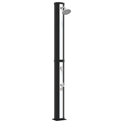 Solar Shower with Shower Head and Faucet 40 L Black and Silver