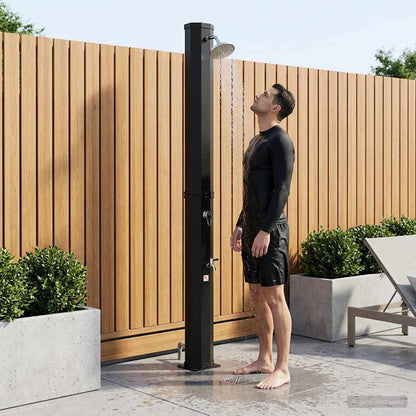 Solar Shower with Shower Head and Faucet PVC, ABS, Zinc Alloy