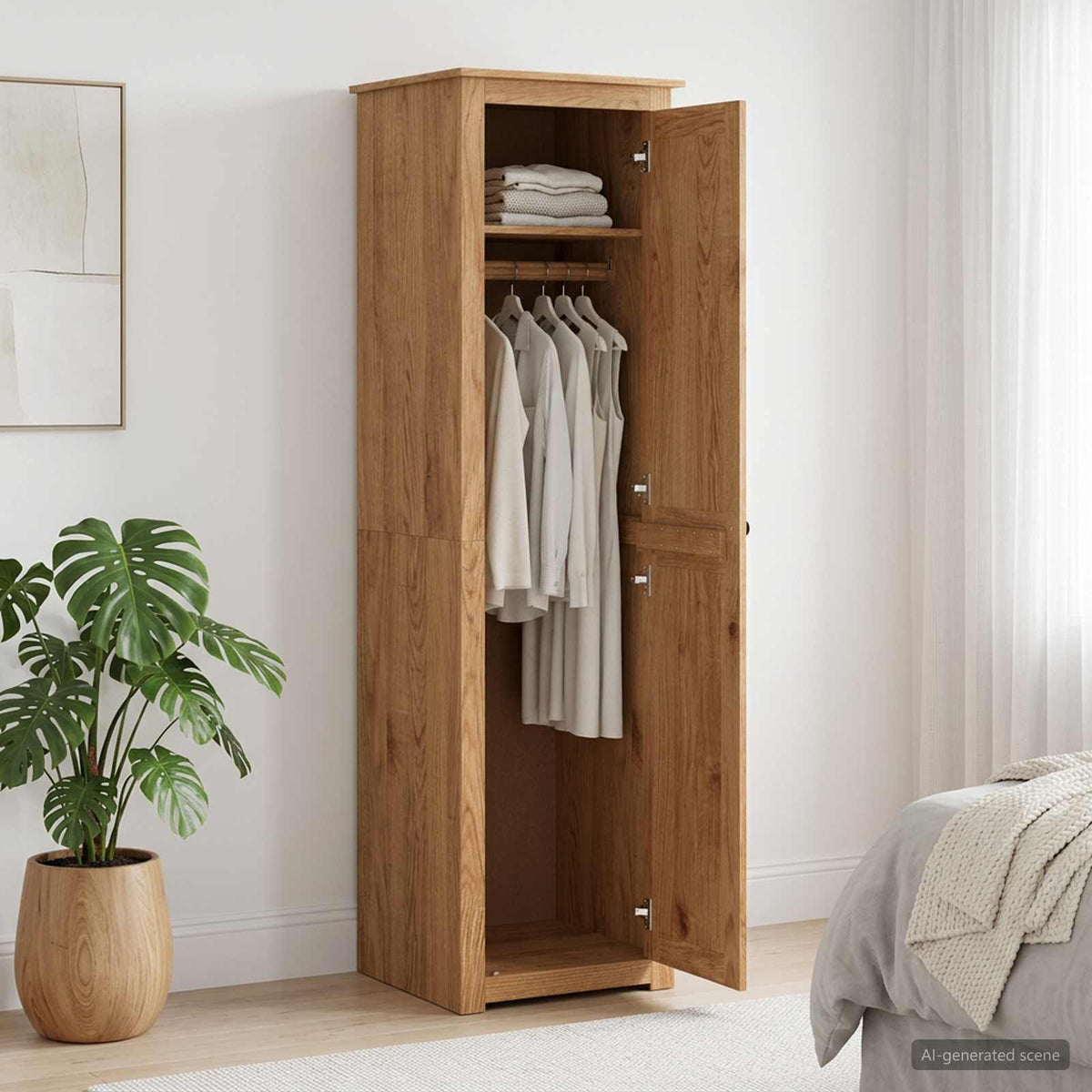 Wardrobe PANAMA Honey 51 x 50 x 185 cm Solid Pine Wood