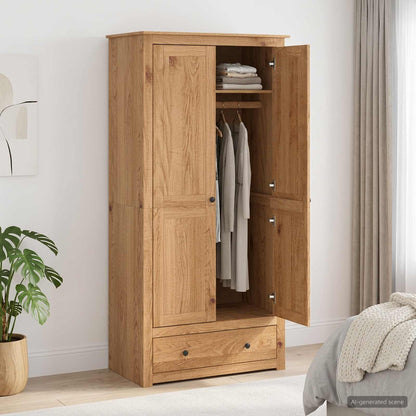 Wardrobe PANAMA Honey 88.5 x 50 x 185 cm Solid Pine Wood