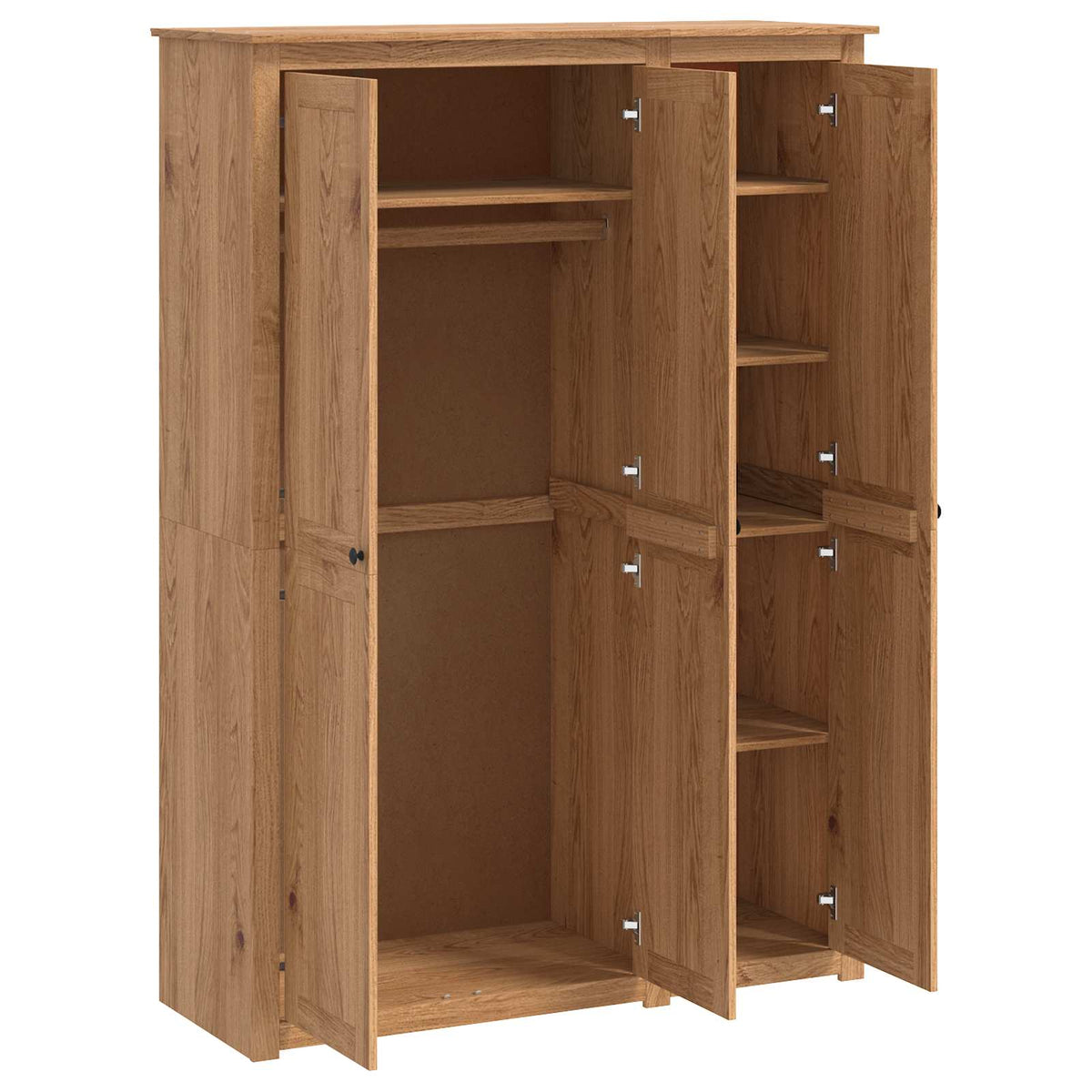 Wardrobe PANAMA Honey 131.5 x 50 x 185 cm Solid Pine Wood