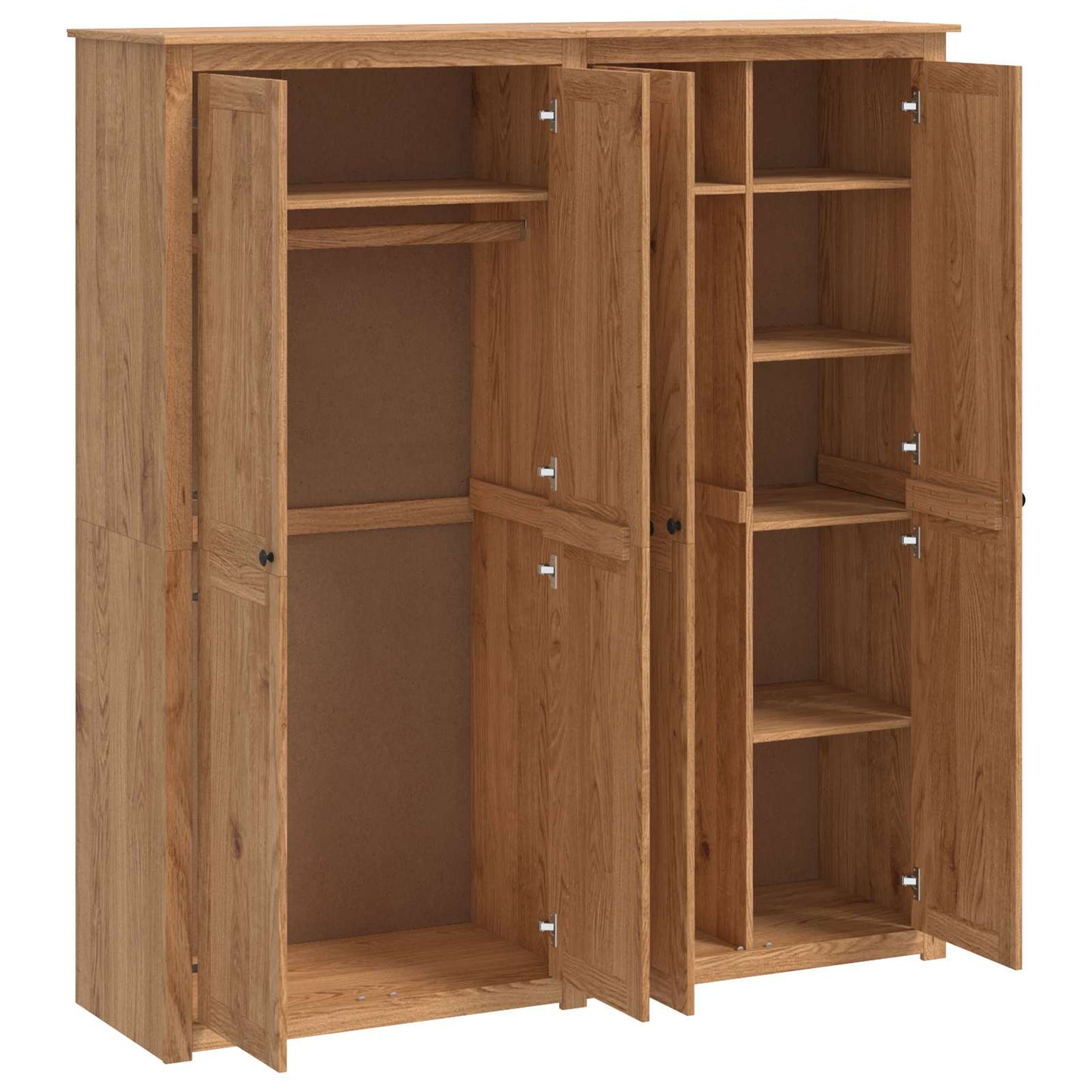 Wardrobe PANAMA Honey 169 x 50 x 185 cm Solid Pine Wood