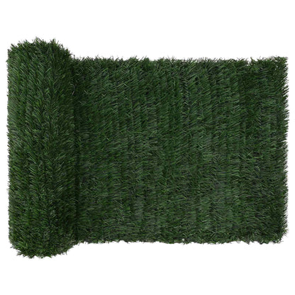 Artificial Fence Dark Green 1 x 4 m PVC and Steel