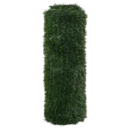 Artificial Fence Dark Green 1 x 4 m PVC and Steel