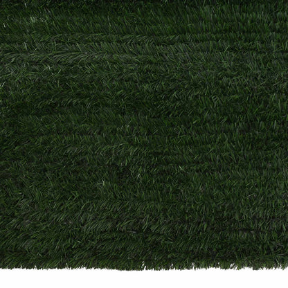 Artificial Fence Dark Green 1 x 6 m PVC and Steel