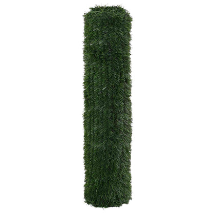Artificial Fence Dark Green 1.5 x 3 m PVC and Steel