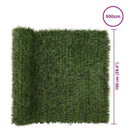Artificial Fence Light Green 1 x 5 m PVC and Steel