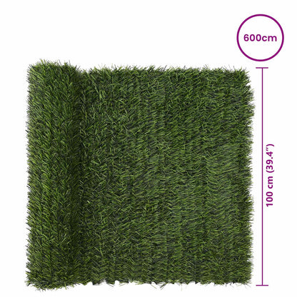 Artificial Fence Light Green 1 x 6 m PVC and Steel