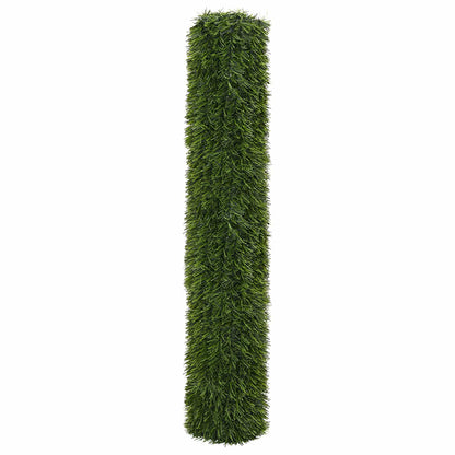 Artificial Fence Light Green 1.5 x 5 m PVC and Steel