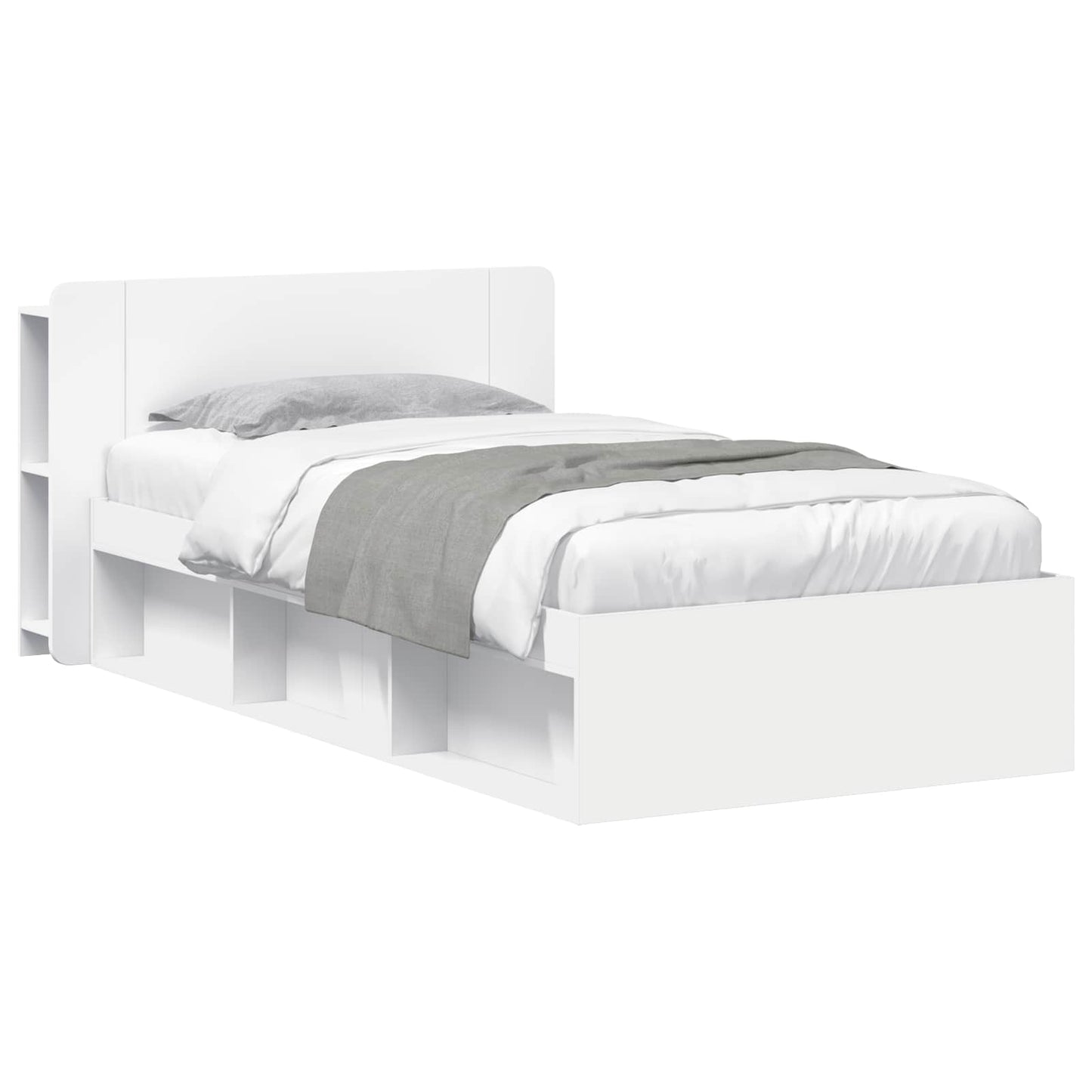 Bed Frame with Storage White 80 x 200 cm Engineered Wood
