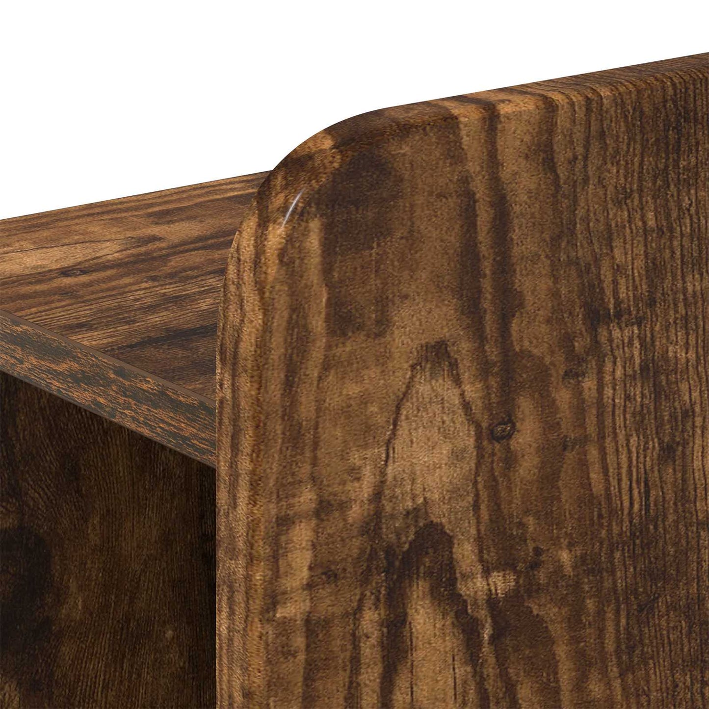 Bed Frame with Storage Smoked Oak 90 x 190 cm Engineered Wood