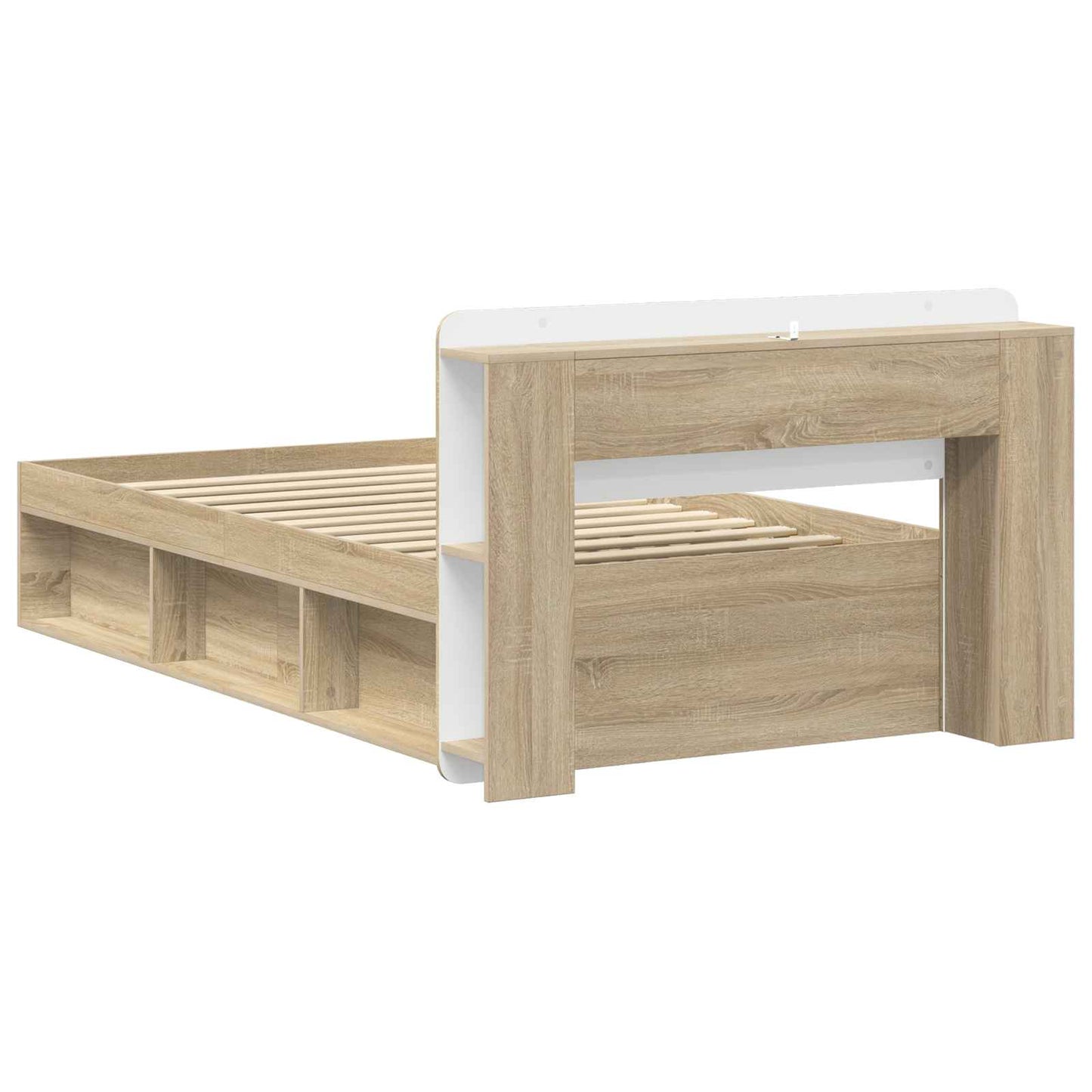 Bed Frame with Storage Sonoma Oak 90 x 190 cm Engineered Wood