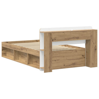 Bed Frame with Storage Artisan Oak 100 x 200 cm Engineered Wood