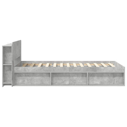Bed Frame with Storage Concrete Grey 100 x 200 cm
