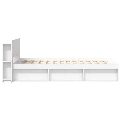 Bed Frame with Storage White 100 x 200 cm Engineered Wood