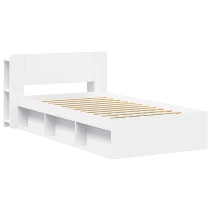 Bed Frame with Storage White 90 x 200 cm Engineered Wood