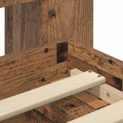 Bed Frame with Storage Old Wood 120 x 190 cm Engineered Wood
