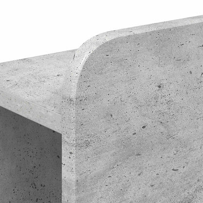 Bed Frame with Storage Concrete Grey 140 x 190 cm