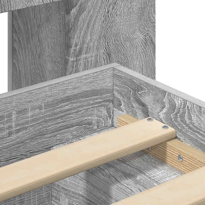 Bed Frame with Storage Grey Sonoma 140 x 200 cm Engineered Wood