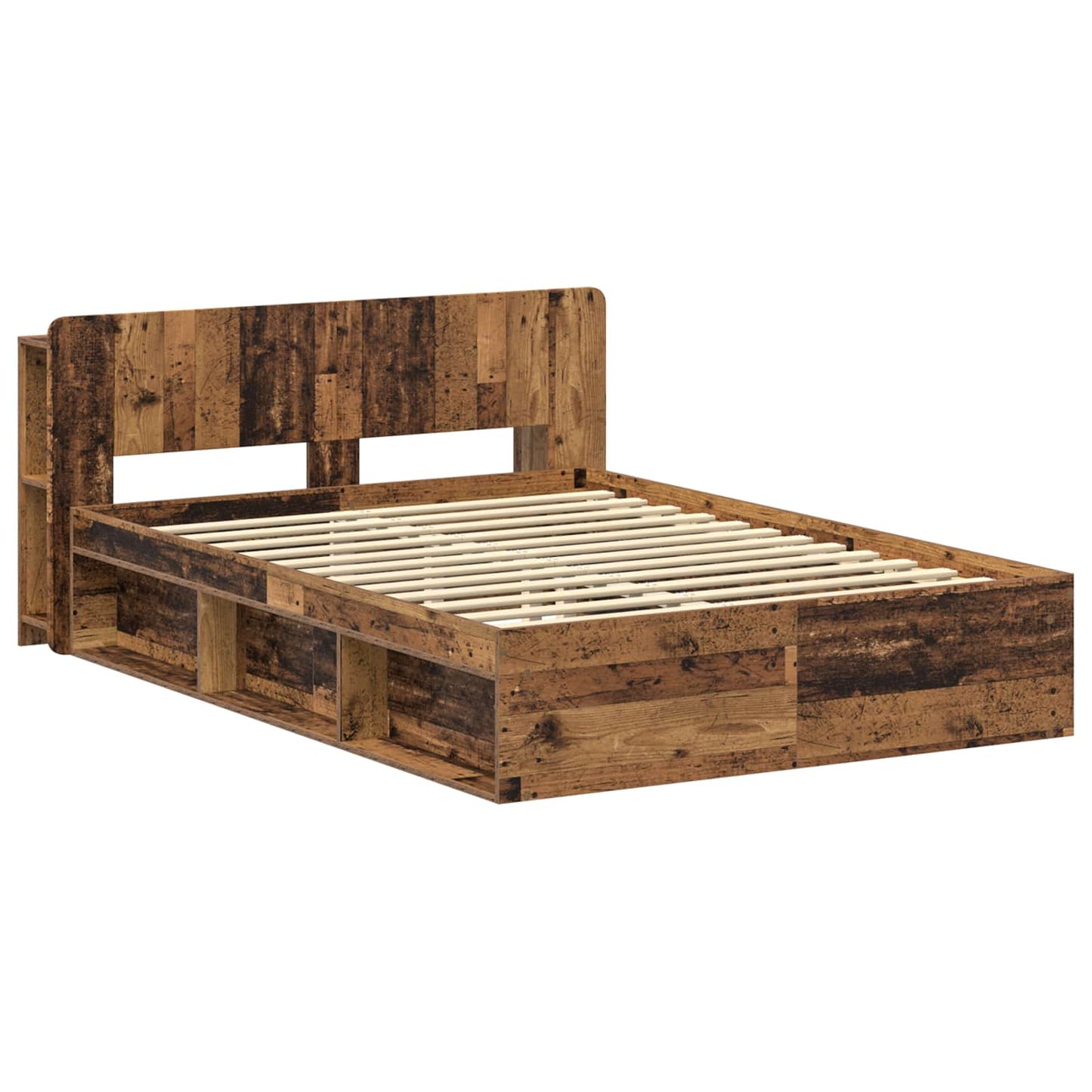 Bed Frame with Storage Old Wood 150 x 200 cm Engineered Wood
