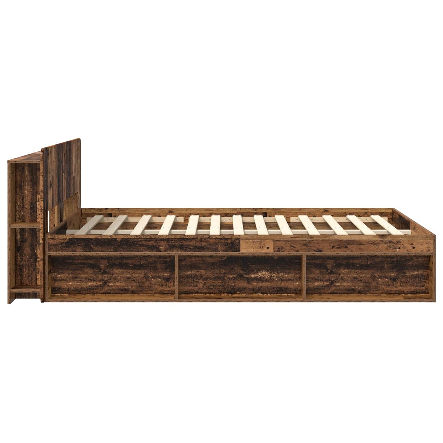 Bed Frame with Storage Old Wood 150 x 200 cm Engineered Wood