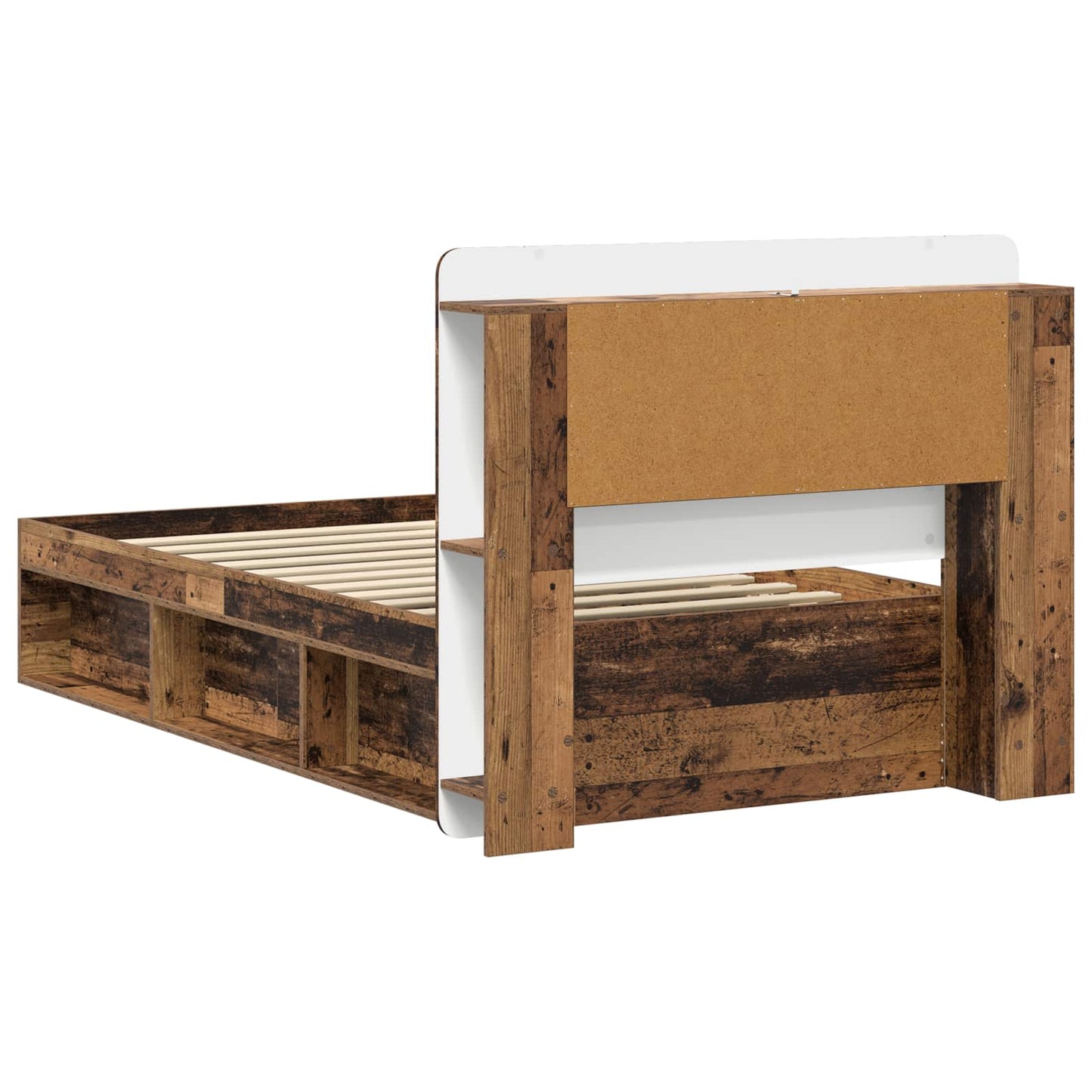Bed Frame with Storage Old Wood 75 x 190 cm Engineered Wood