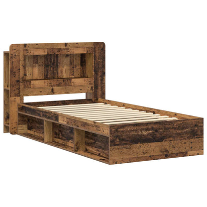 Bed Frame with Storage Old Wood 80 x 200 cm Engineered Wood
