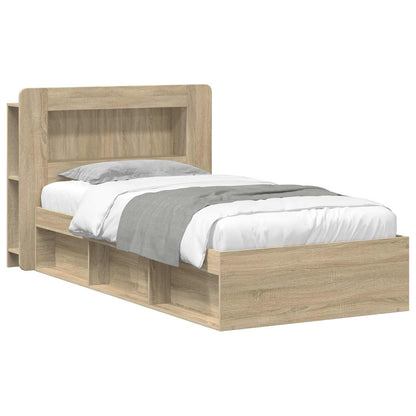 Bed Frame with Storage Sonoma Oak 80 x 200 cm Engineered Wood