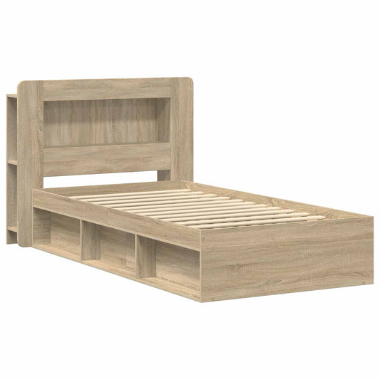 Bed Frame with Storage Sonoma Oak 80 x 200 cm Engineered Wood
