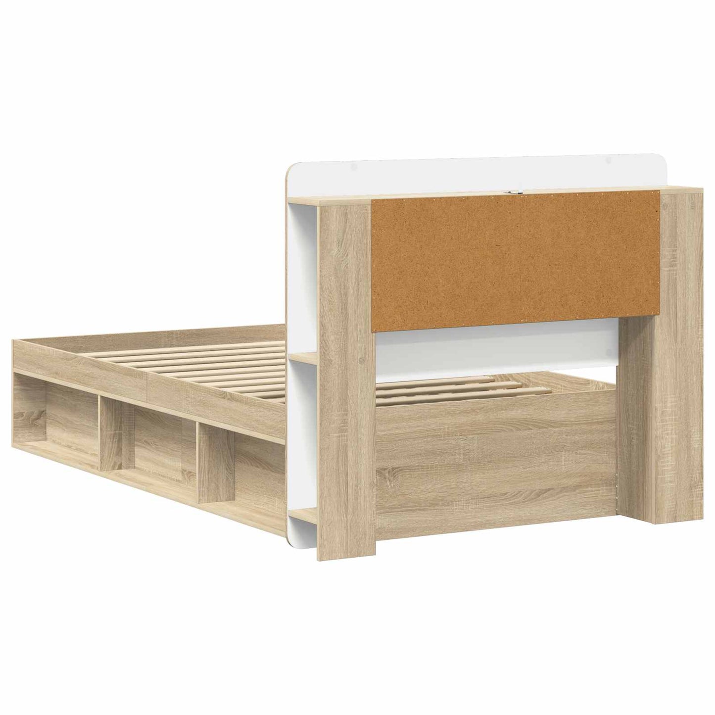 Bed Frame with Storage Sonoma Oak 80 x 200 cm Engineered Wood