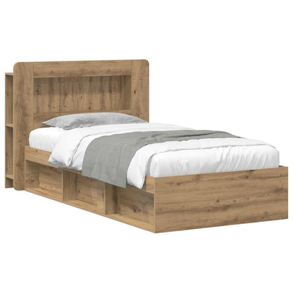 Bed Frame with Storage Artisan Oak 100 x 200 cm Engineered Wood