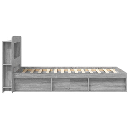 Bed Frame with Storage Grey Sonoma 100 x 200 cm Engineered Wood