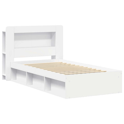 Bed Frame with Storage White 100 x 200 cm Engineered Wood