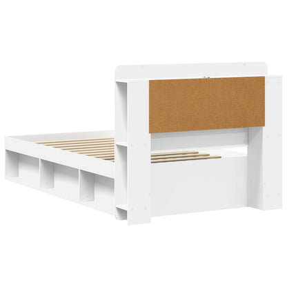 Bed Frame with Storage White 100 x 200 cm Engineered Wood